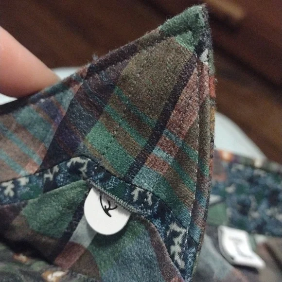 Robert Graham green lantern pattern button down long sleeve shirt size large - Picture 11 of 11